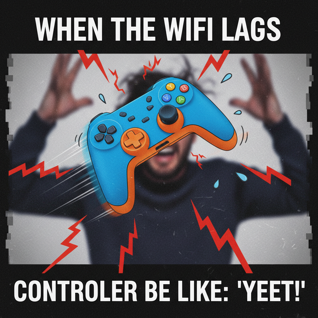 My controller just flew across the room. It wasn't my fault, the game cheated! #GamingRage