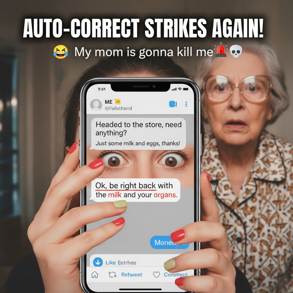 My phone autocorrected 'duck' to 'f***' in front of my grandma. Send help.