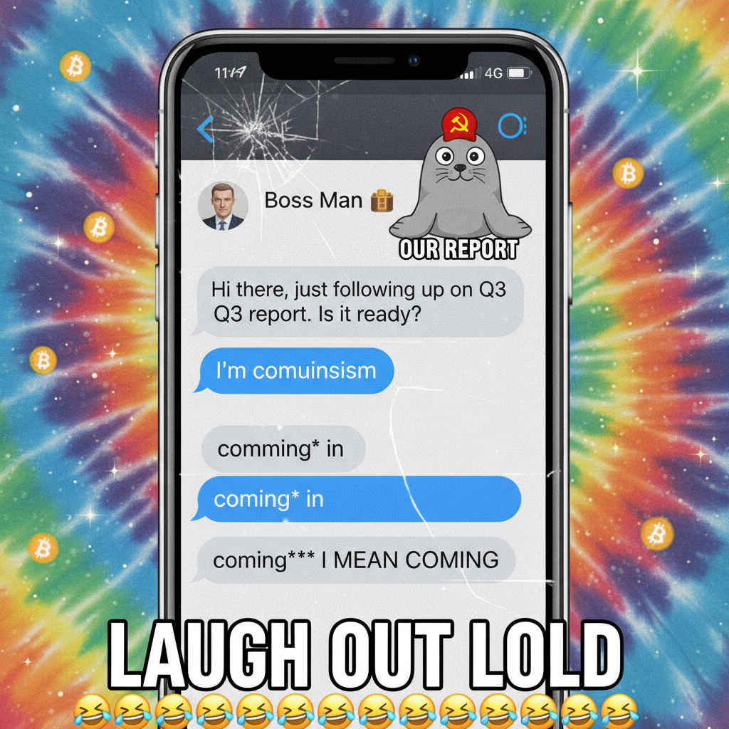 Autocorrect changed 'I'm coming' to 'I'm communism.' My boss is now very confused.