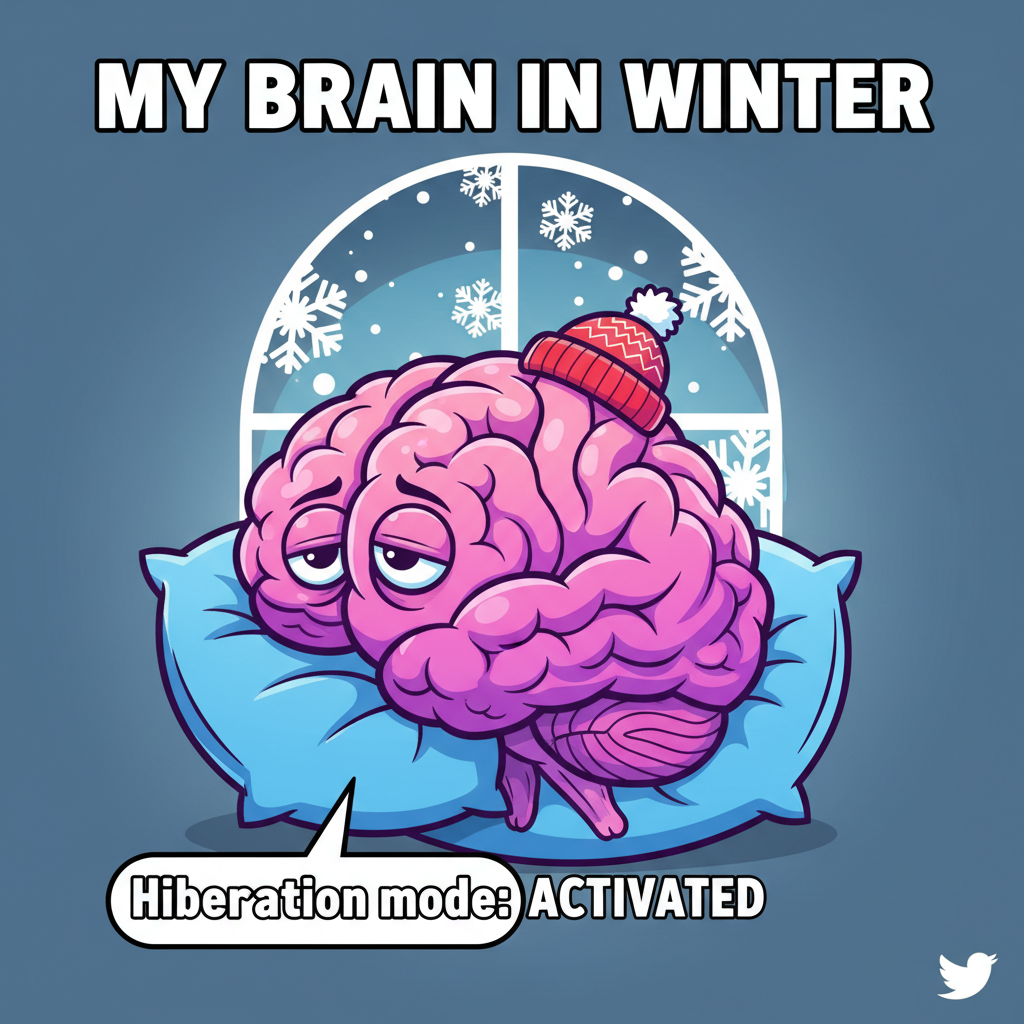 My brain cells in winter: 'Is it time to hibernate yet?' #SeasonalDepression