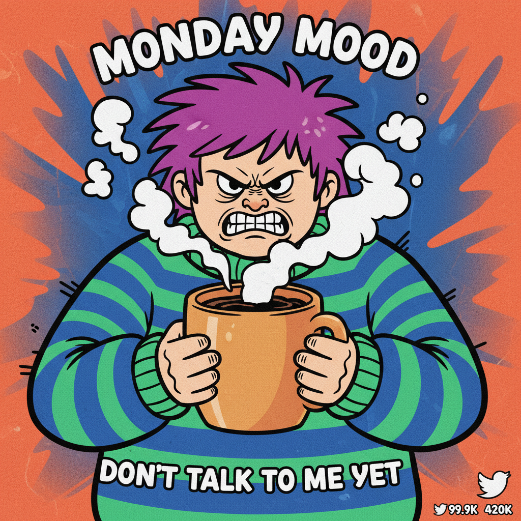 My blood type is coffee. My personality type is 'don't talk to me before my coffee'.