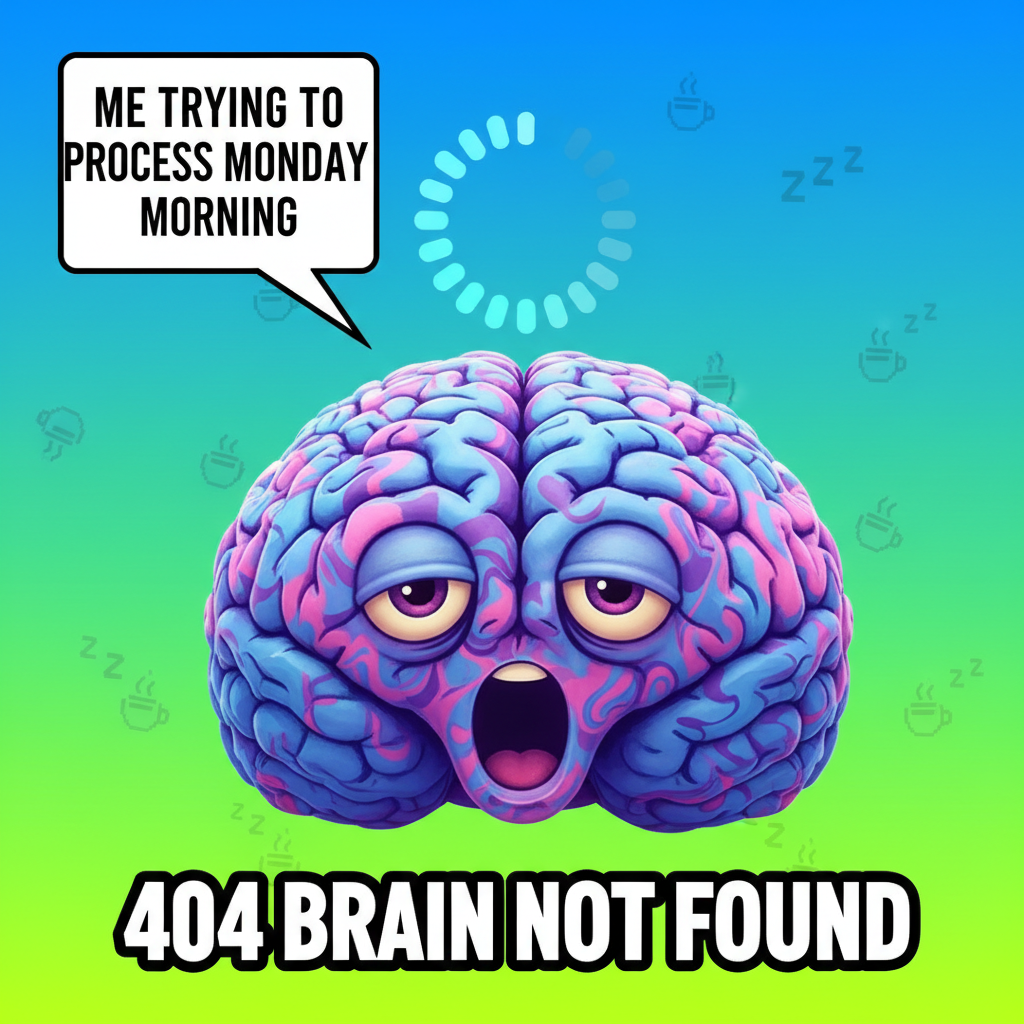 Monday morning mood: My brain is still buffering.