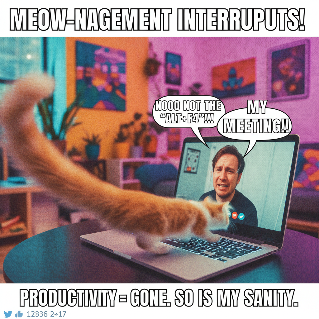 My cat just walked across my keyboard during a client call. My career is over.
