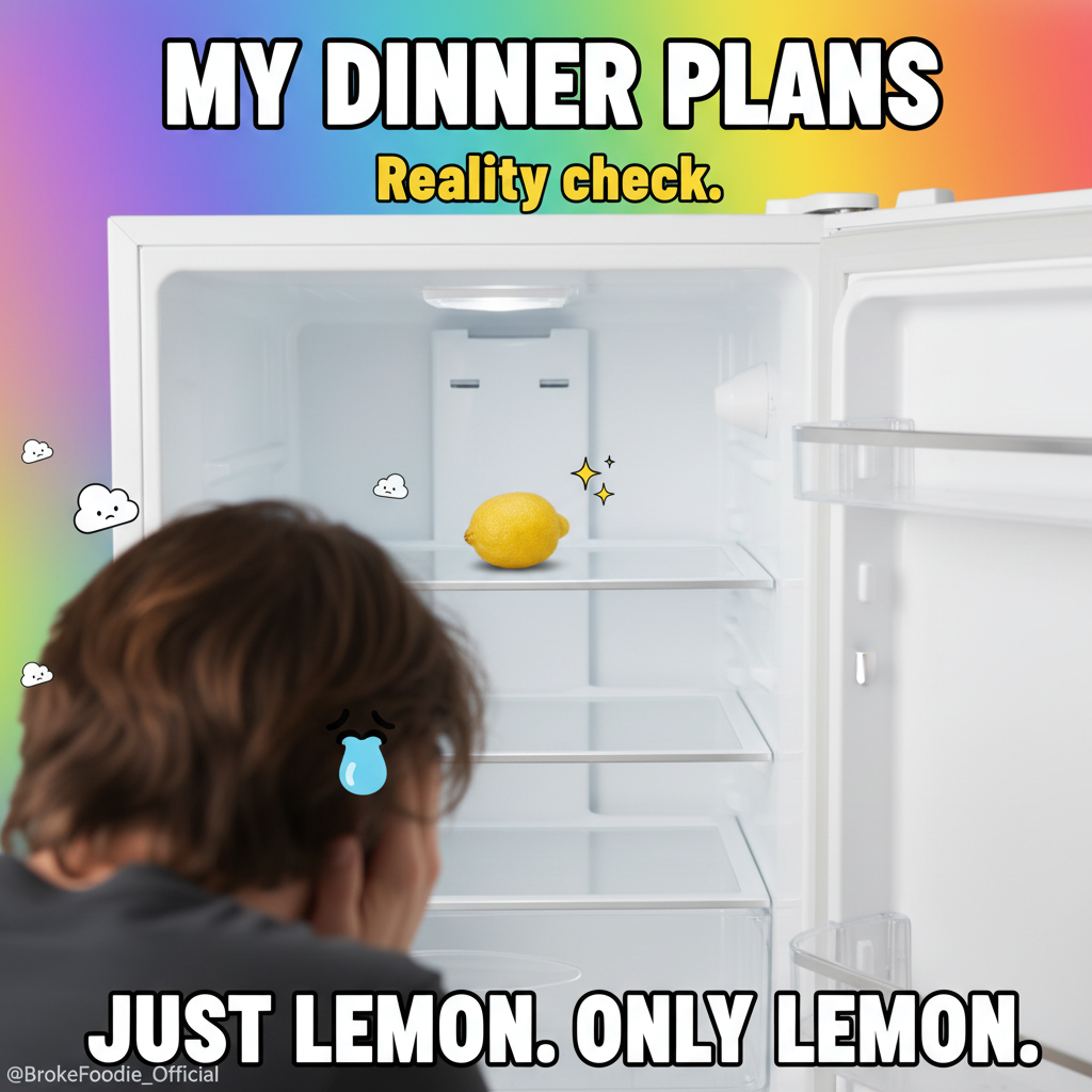Just paid my bills and now my fridge is an echo chamber. Adulting is a scam.