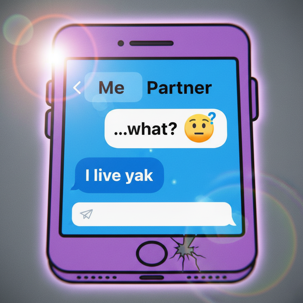 My phone autocorrected 'I love you' to 'I live yak.' My partner is questioning everything.
