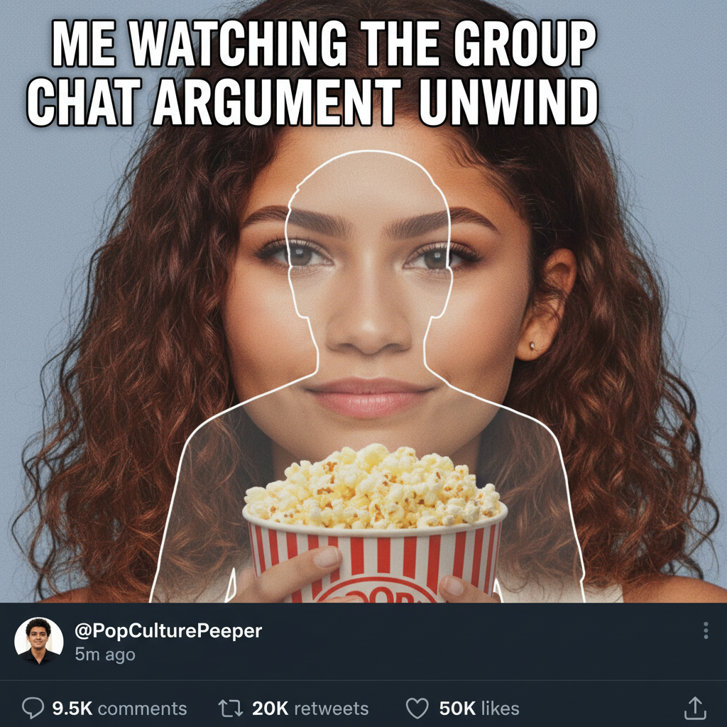 Me watching literally any dramatic celebrity moment unfold online. *grabs popcorn*