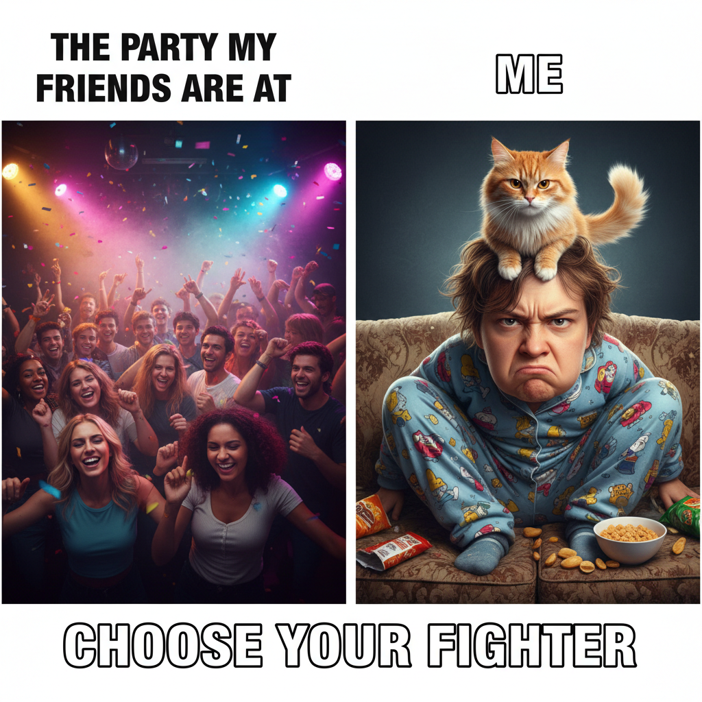 Friday night plans: clubbing. Friday night reality: arguing with my cat about bedtime.