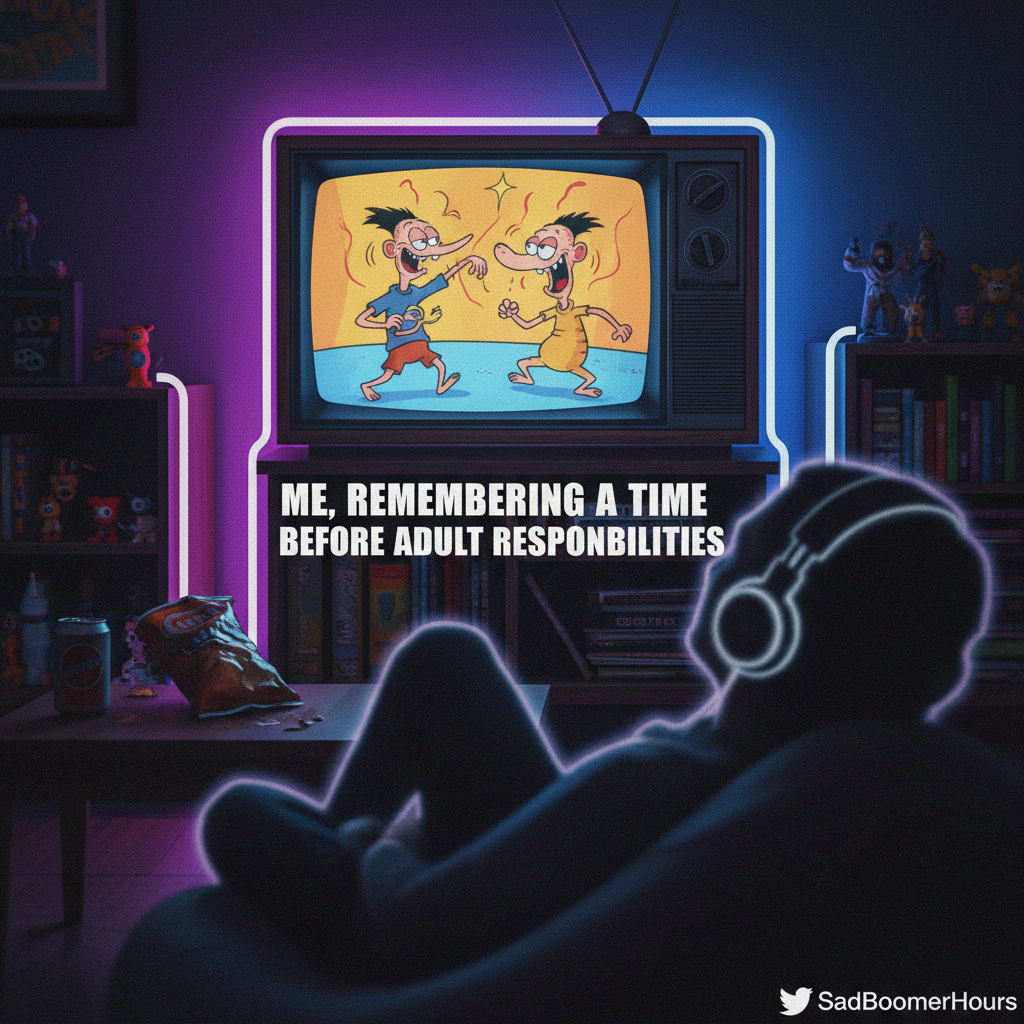 Remembering Saturday morning cartoons hits different now. Simpler times. 😭