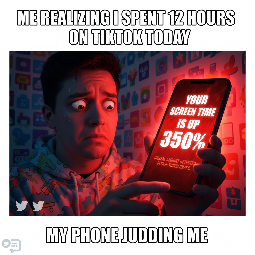 My screen time report just called me out. I feel personally attacked. #SocialMediaAddict