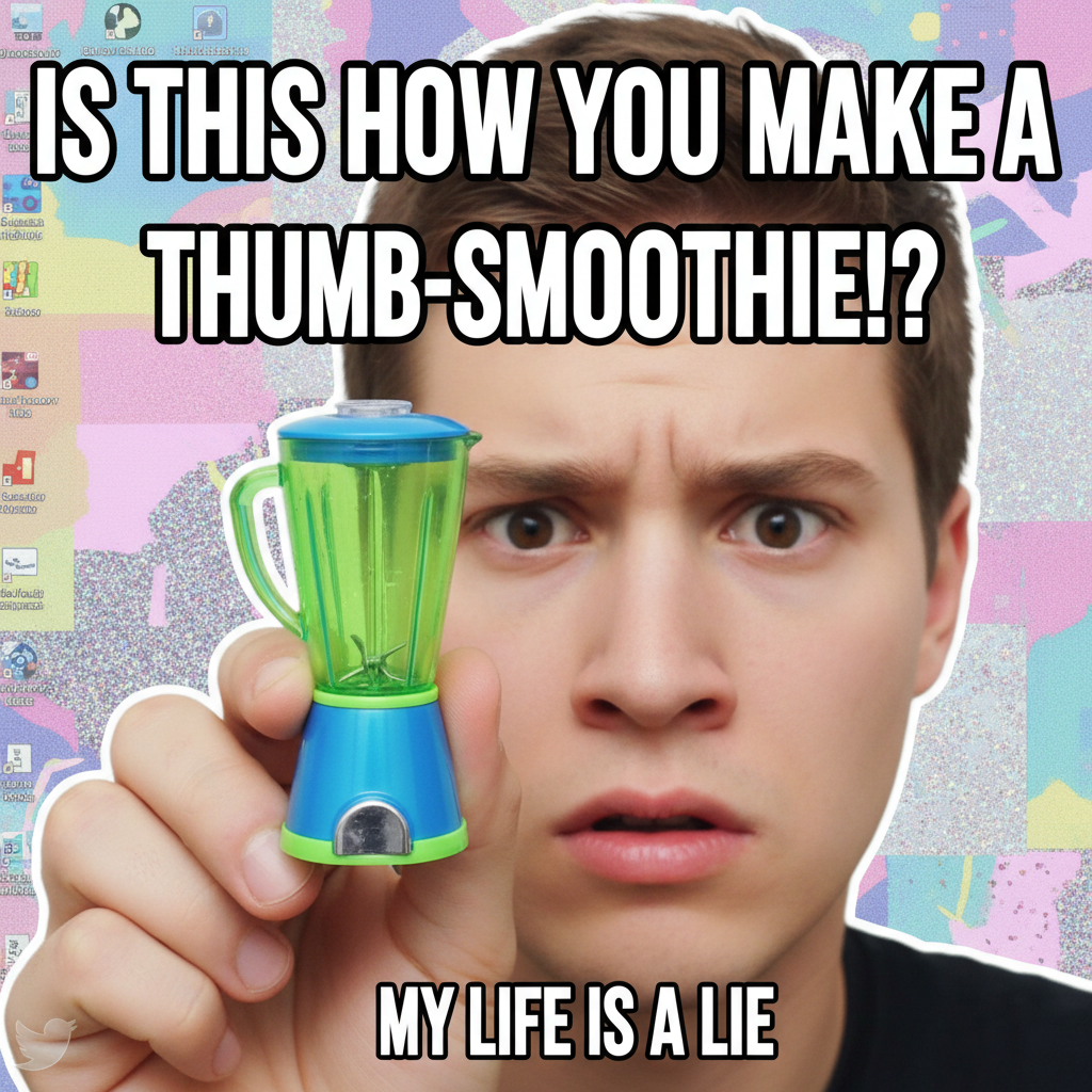 Bought a 'mini' blender online. It's literally the size of my thumb. What even is this?