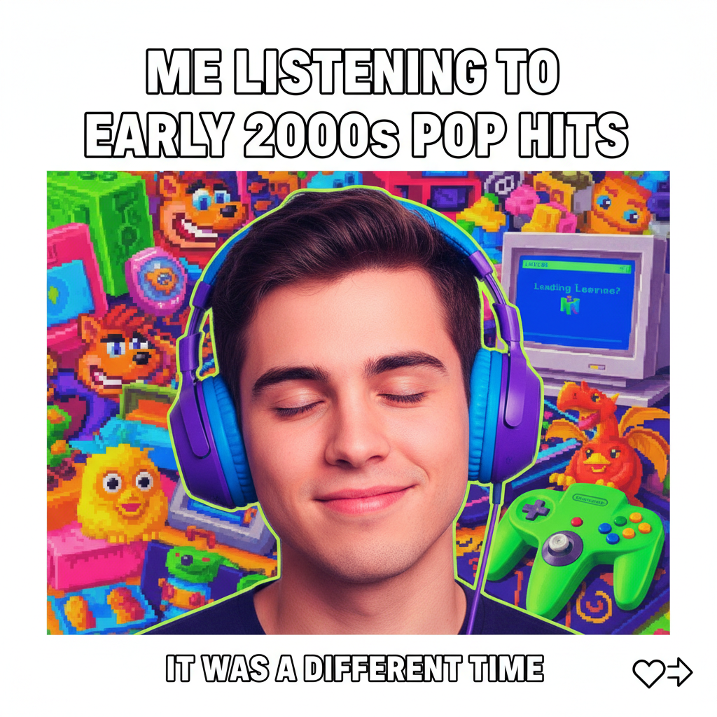 Hearing that one specific song from my childhood and suddenly I'm 8 again, no bills, no worries.