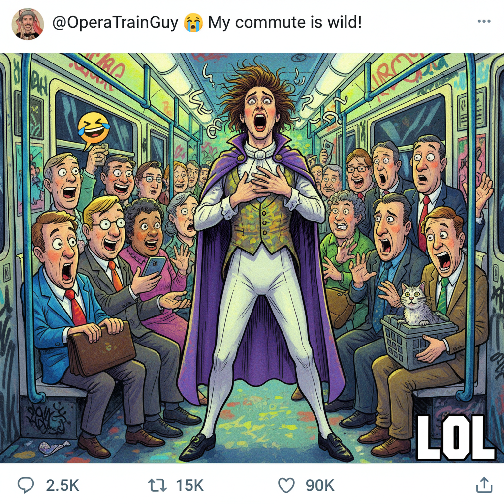 Just witnessed a full-blown opera performance on the subway. Never a dull moment.
