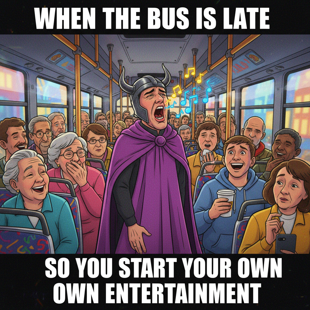 Just witnessed a full-blown opera performance on the bus. My commute is never boring.