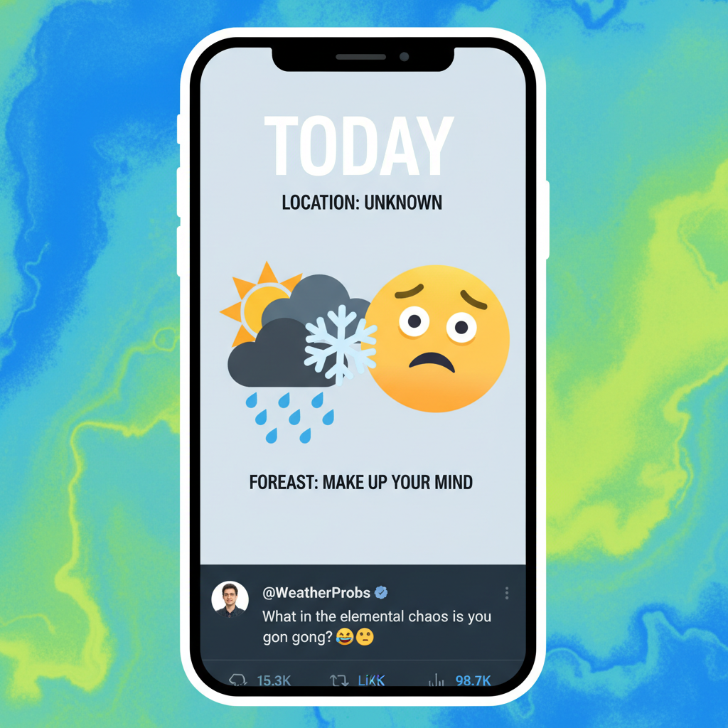 It's 70 degrees and raining. My weather app is having an existential crisis.