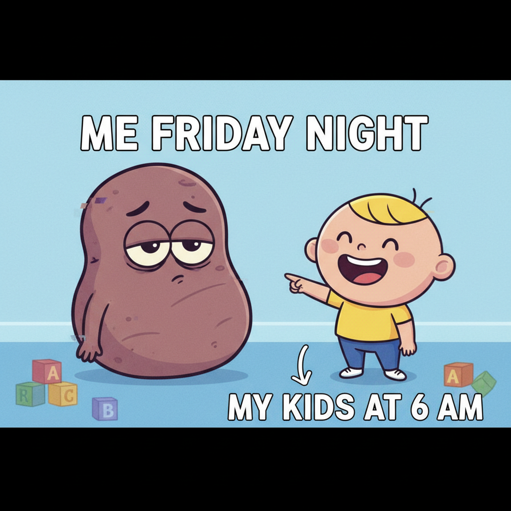 My toddler just told me my 'face looks like a tired potato.' Can't argue with that logic.