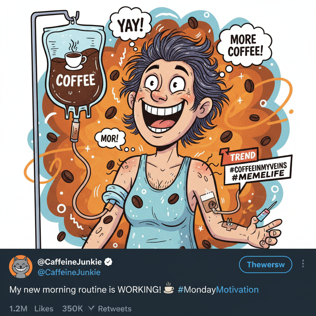 My blood type is coffee. My love language is a fresh brew. My therapist told me to cut back. I said 'no'.