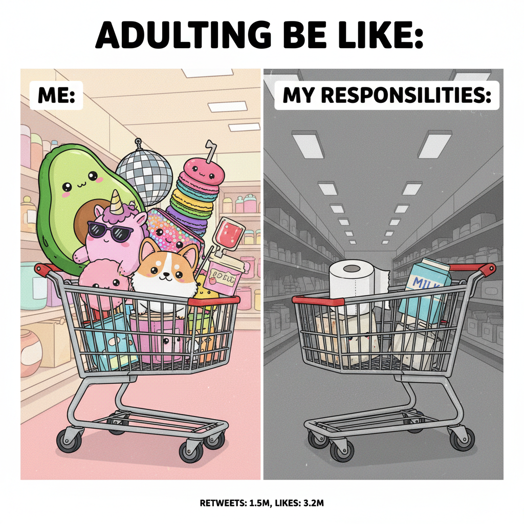 My online shopping cart is 90% 'I don't need this but it's cute' and 10% 'actual necessities.' Send help.