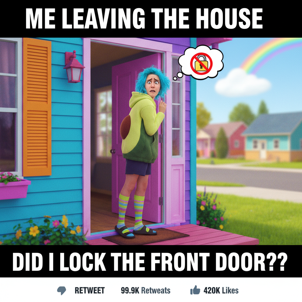 Adulting is just constantly trying to remember if you turned off the stove or locked the door.