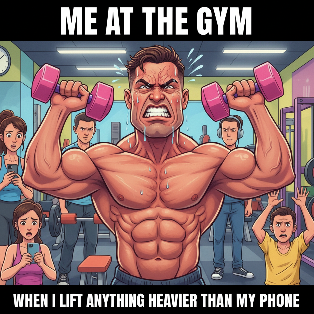 That one gym bro who grunts louder than the weights he's lifting. Sir, this is a gym.