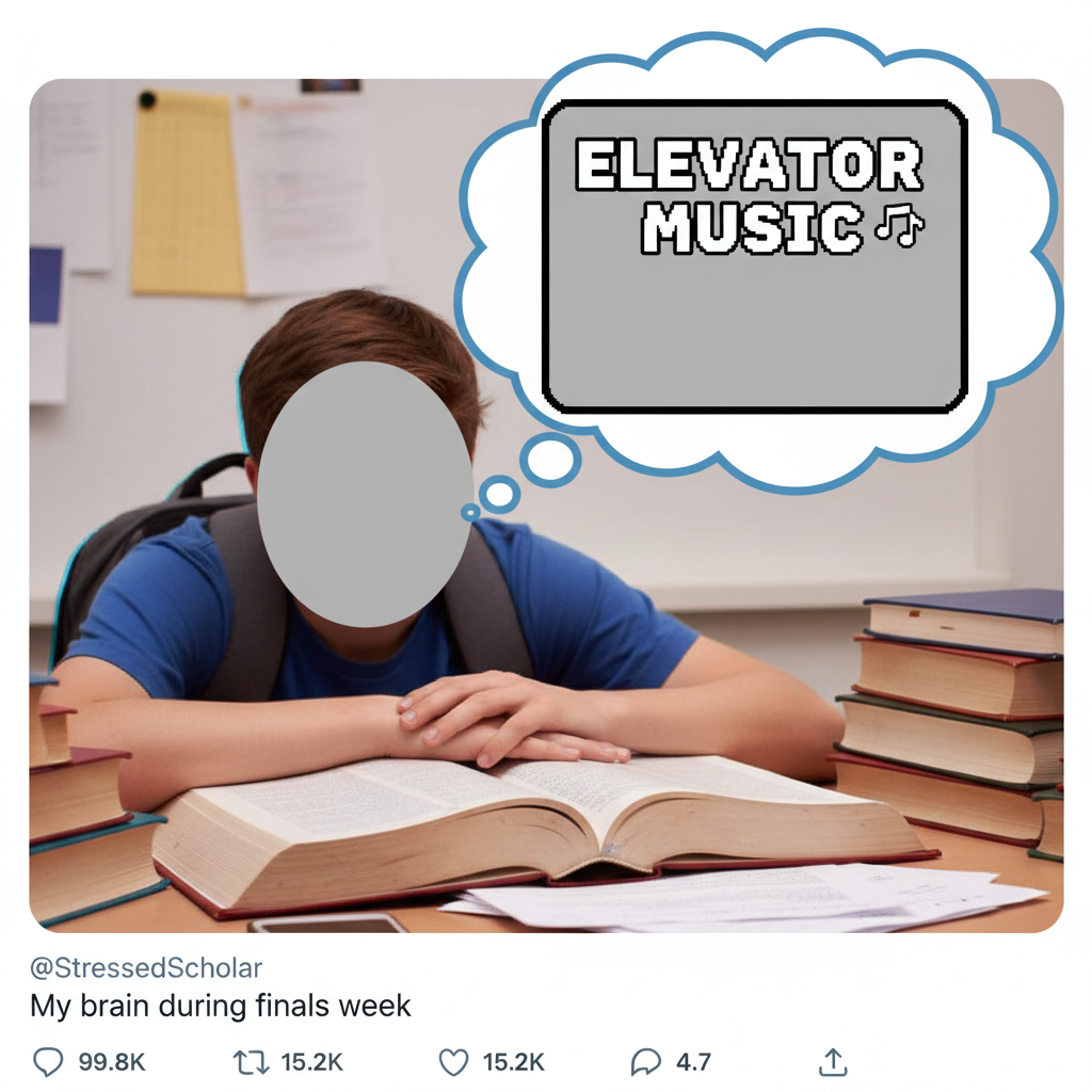 My brain during exam season: *elevator music* #StudentLife