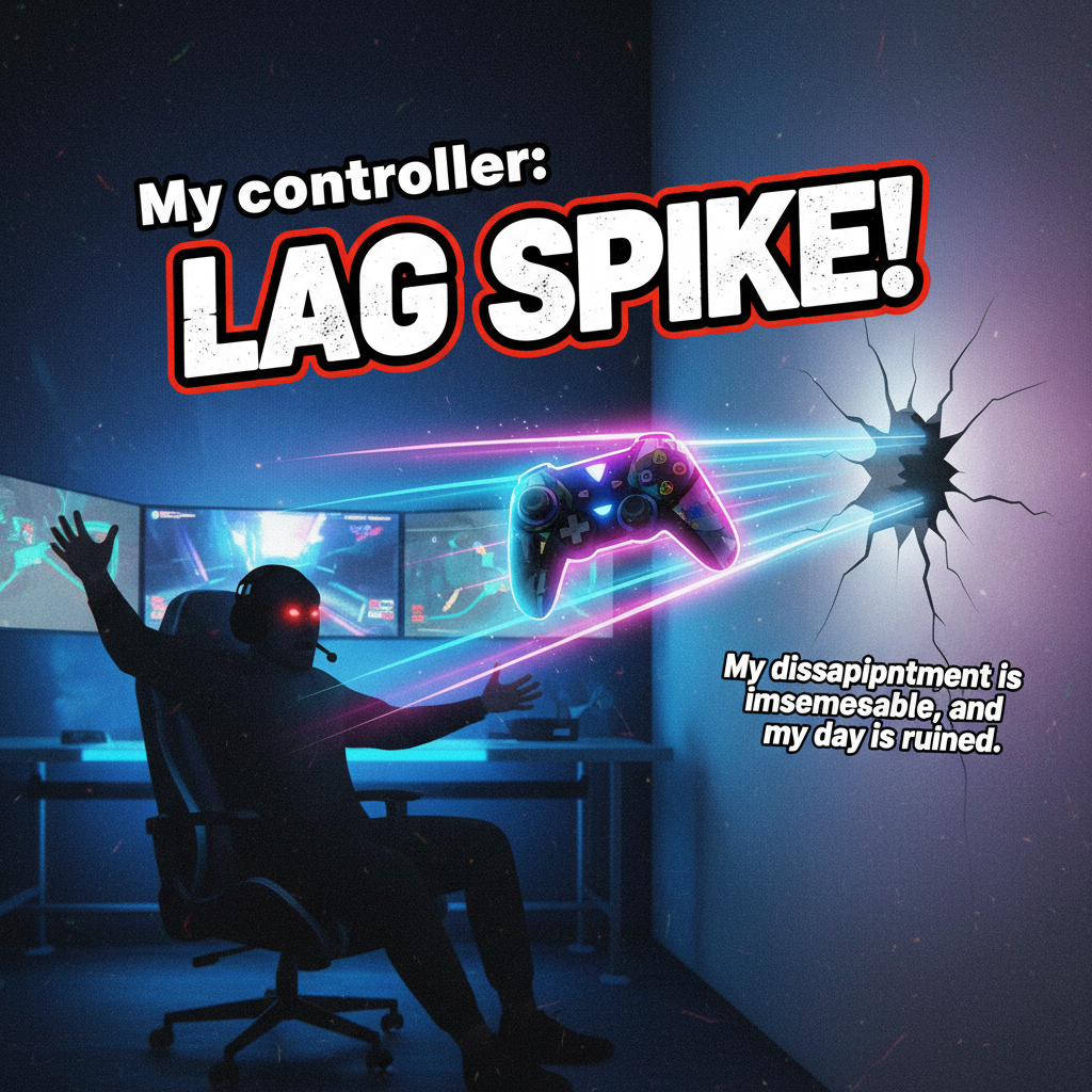 My controller just flew across the room. It wasn't me, it was the lag.