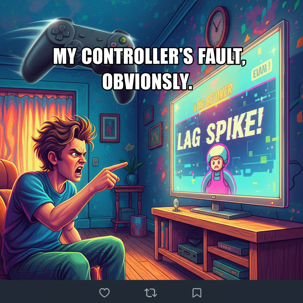 My controller just flew across the room. It wasn't my fault, the game cheated!