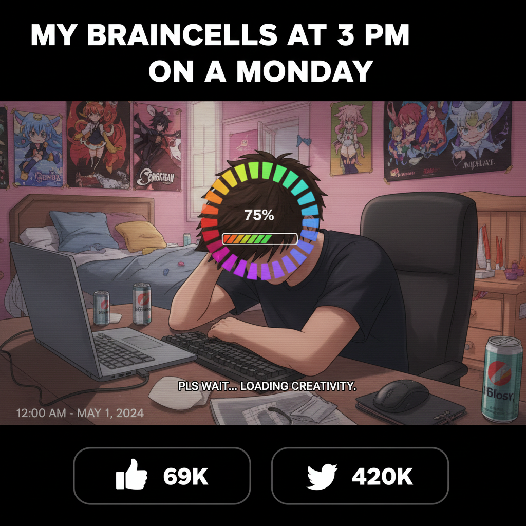 Monday morning mood: My brain is still buffering.