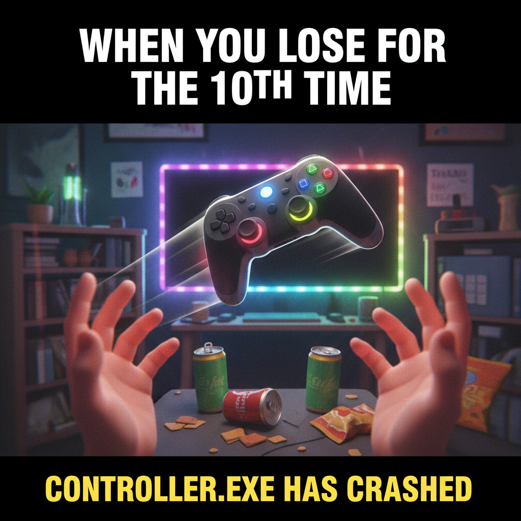 My controller just flew across the room. It wasn't my fault, the game cheated.