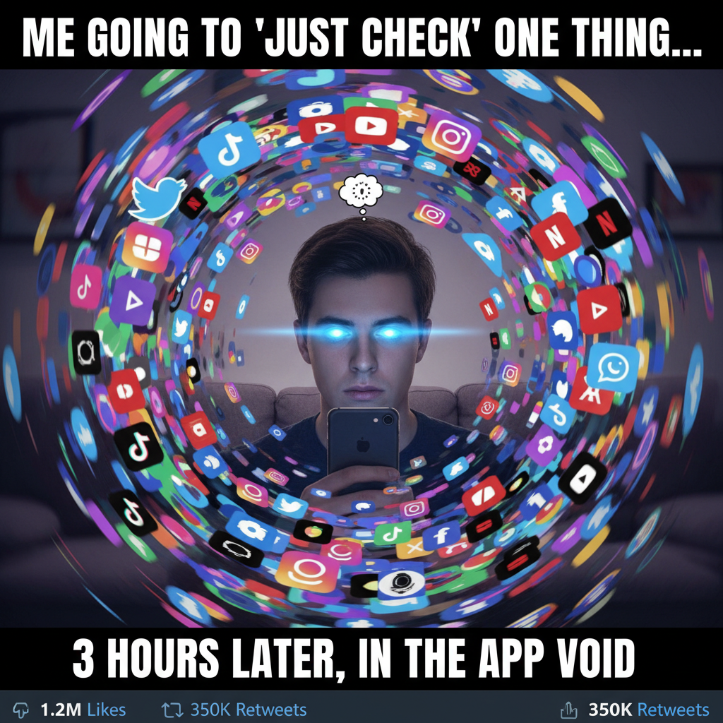 My screen time report is basically a documentary of my descent into digital madness.