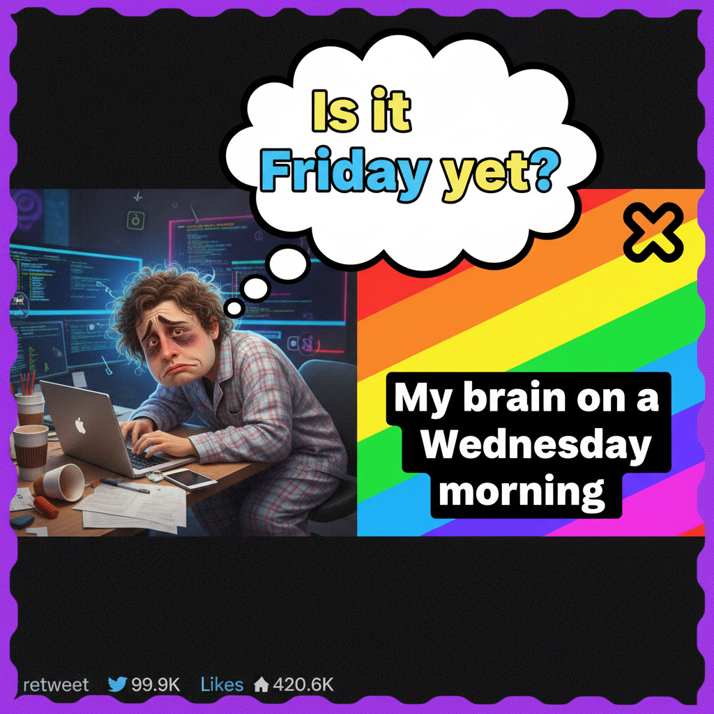 My brain on Monday morning: 'Are you sure it's not still Friday?'