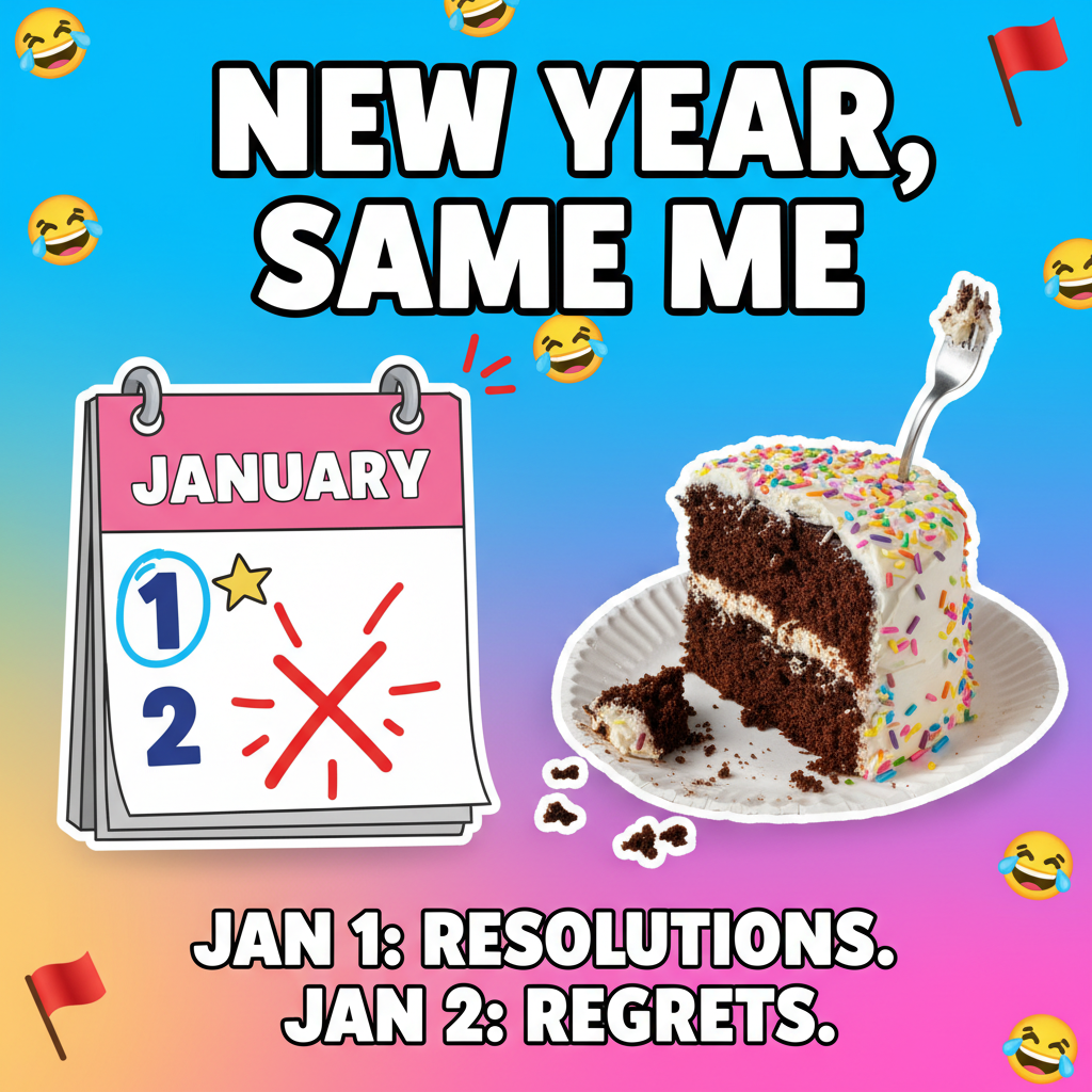 My New Year's resolution lasted until January 2nd. What's yours?