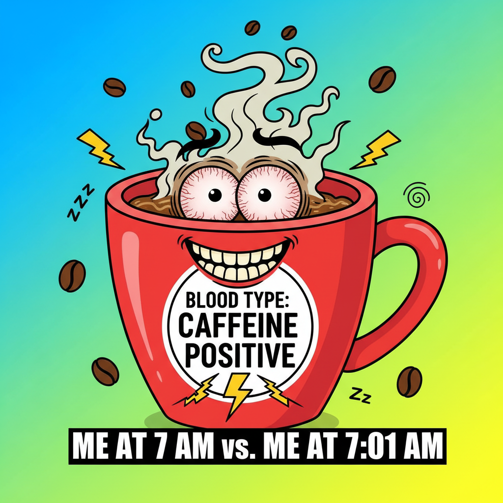 My blood type is coffee. My personality is also coffee.