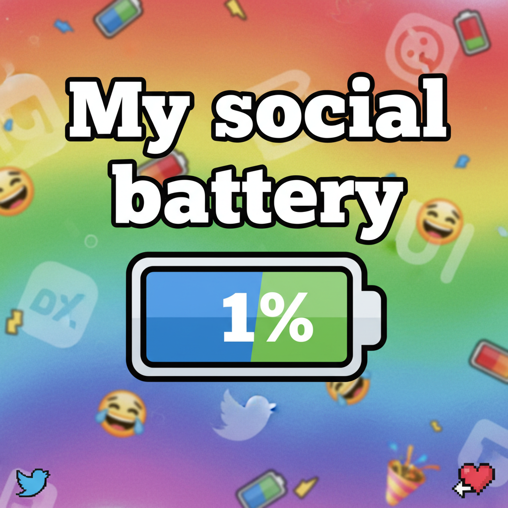 My social battery after 1 hour of 'networking': 📉