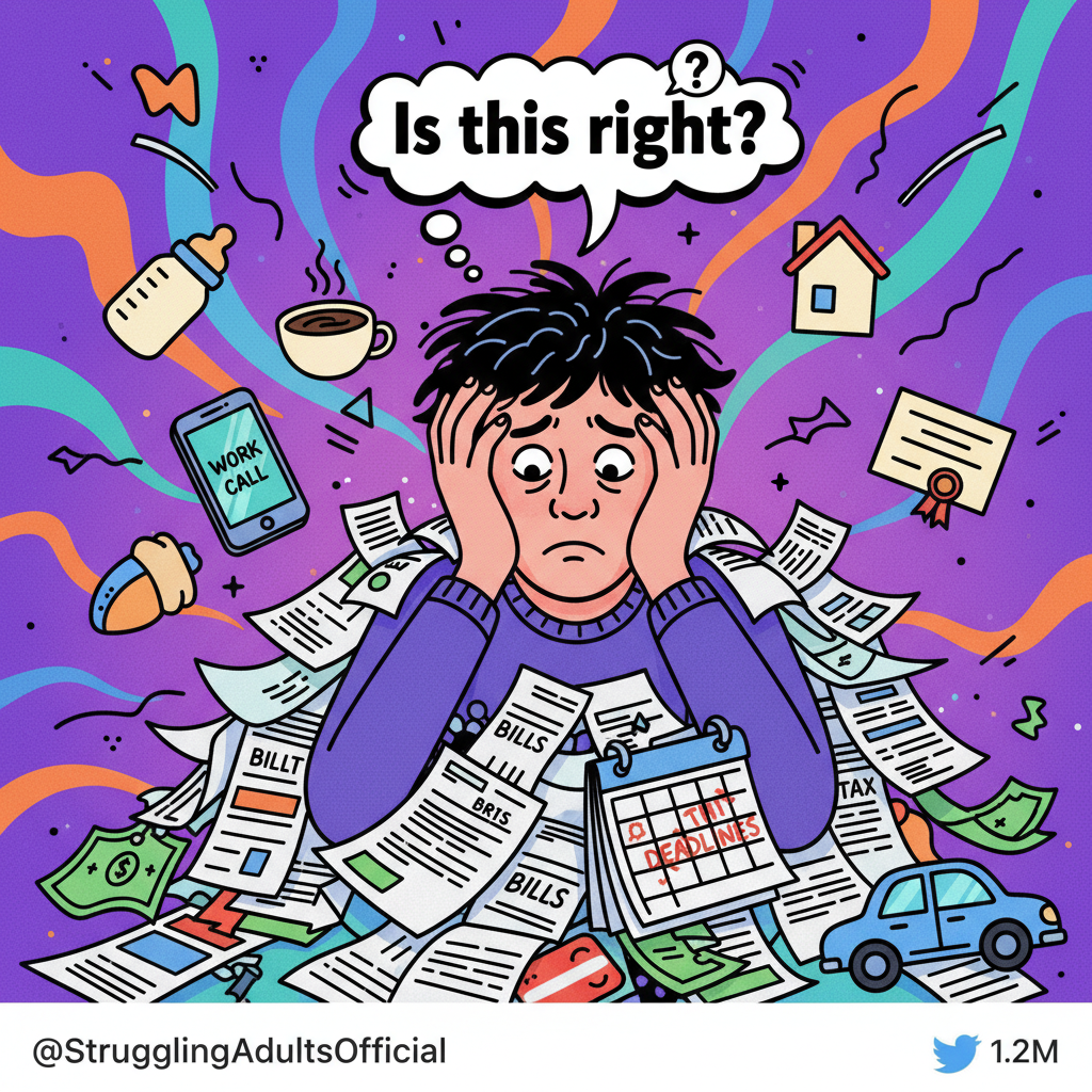 Just realized 'adulting' is mostly just guessing and hoping for the best. Send help. ๐ฉ