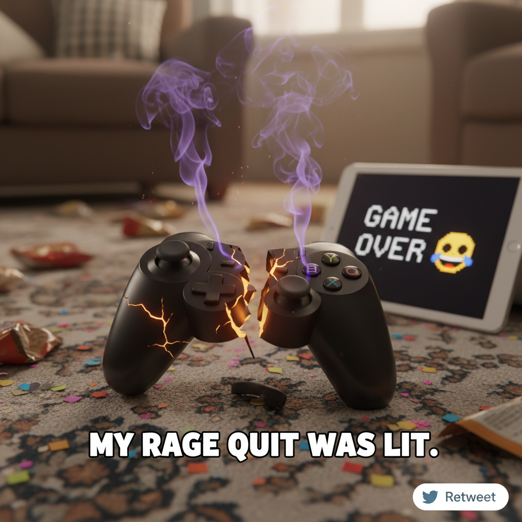 My controller after I lose to the same boss for the 100th time. 🎮💥