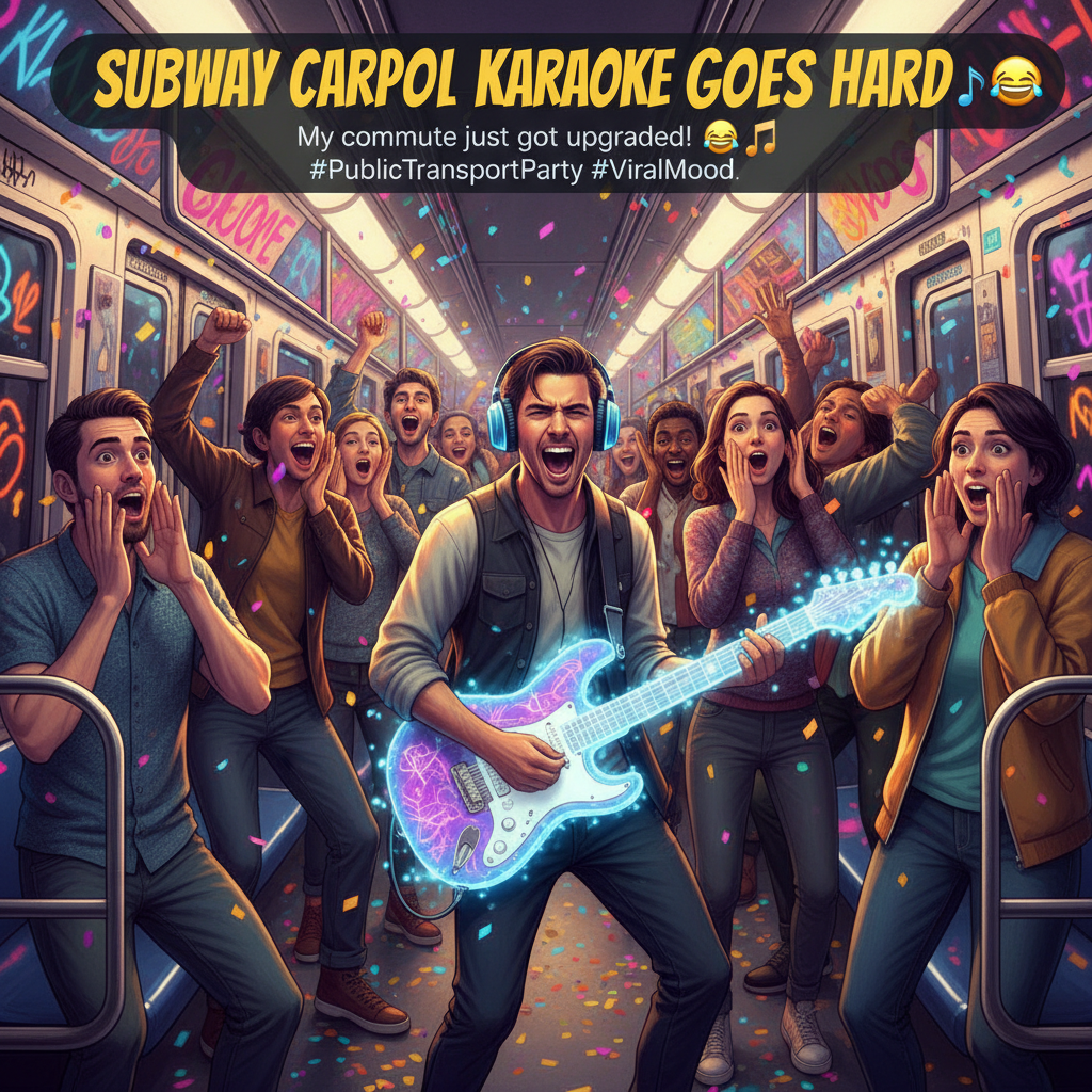 Just witnessed a full-blown musical number break out on the subway. Peak public transport.