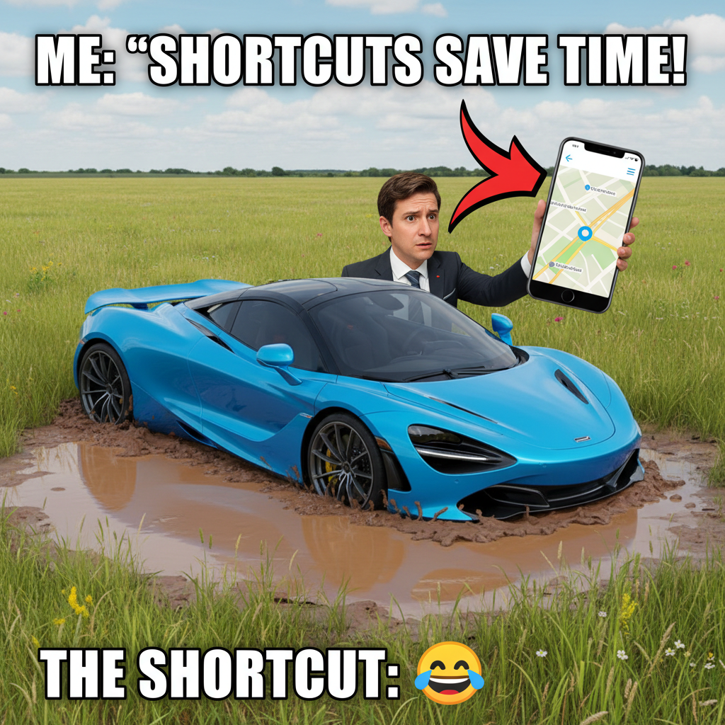 GPS: 'In 200 feet, turn left.' Me: *turns right into a field* #RoadTripFail