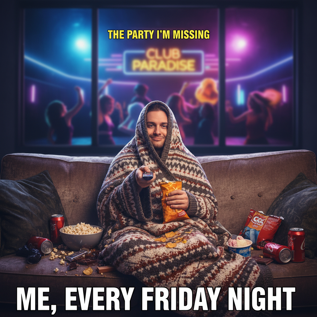 Friday night plans: Clubbing. Friday night reality: Clubbing baby seals (with my blanket).