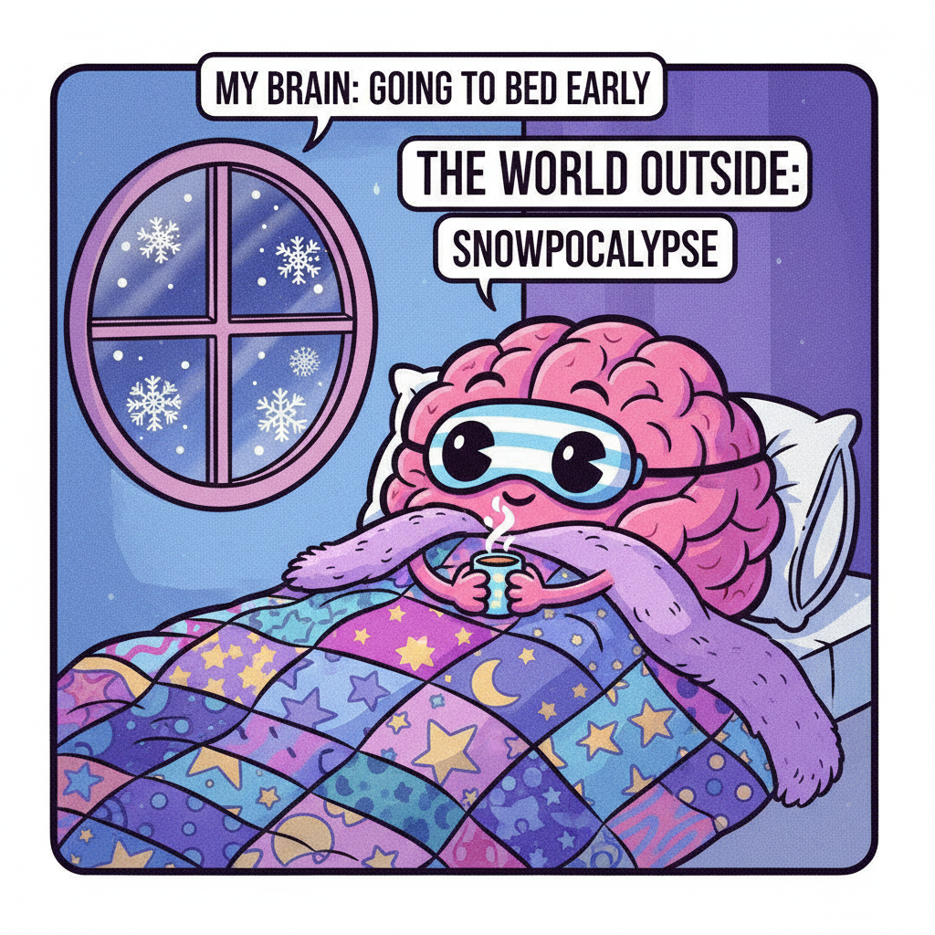 My brain cells during winter: *hibernating*. My motivation: *also hibernating*.