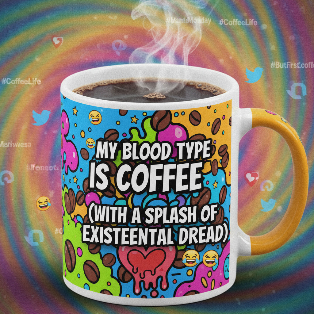 My blood type is coffee. And maybe a little bit of existential dread.