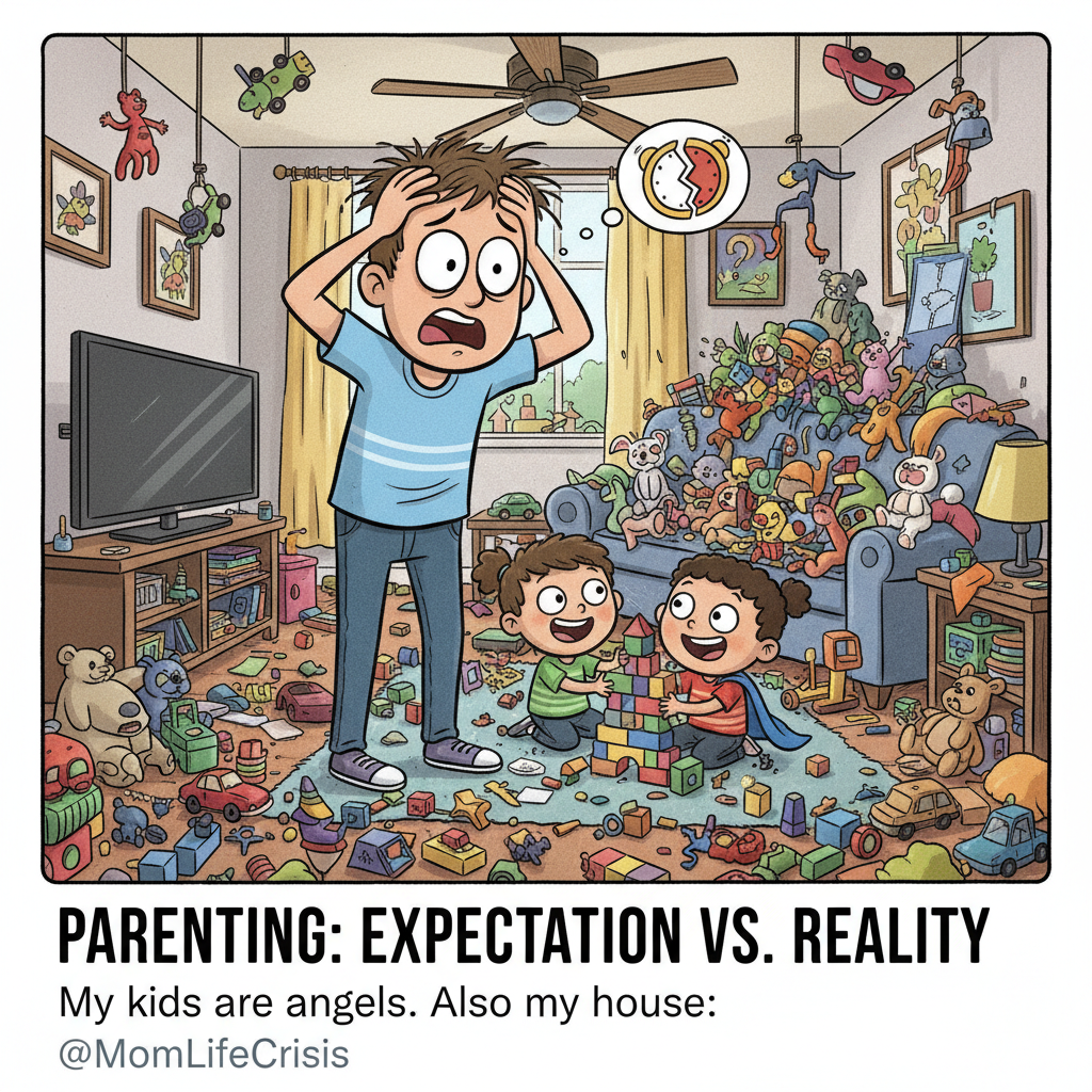 My kids think 'clean your room' is a suggestion, not a command. Send help. #Parenting