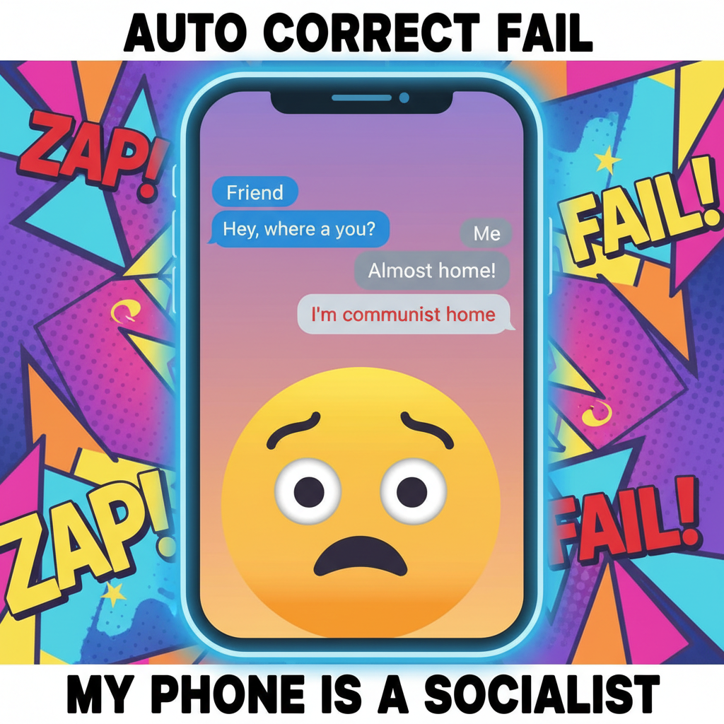 Autocorrect changed 'I'm coming home' to 'I'm communist home.' My family is concerned.