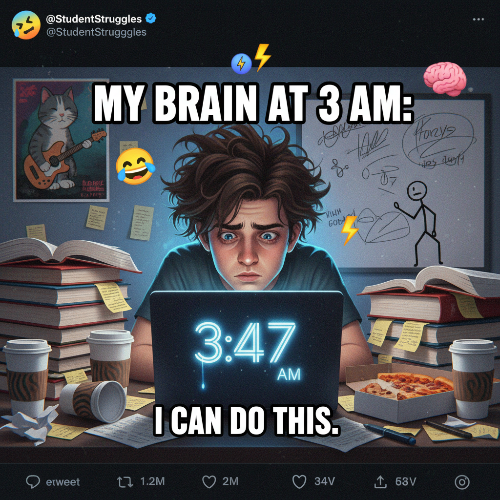 Exam season is just 3 months of caffeine and questioning all my life choices.