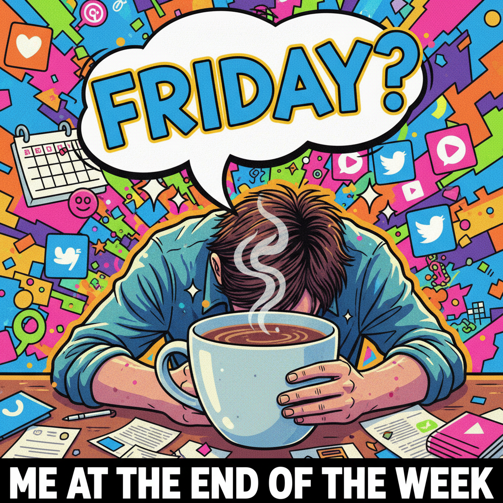 My brain on Monday morning: 'Is it Friday yet?' My body: 'Nope, still buffering.'