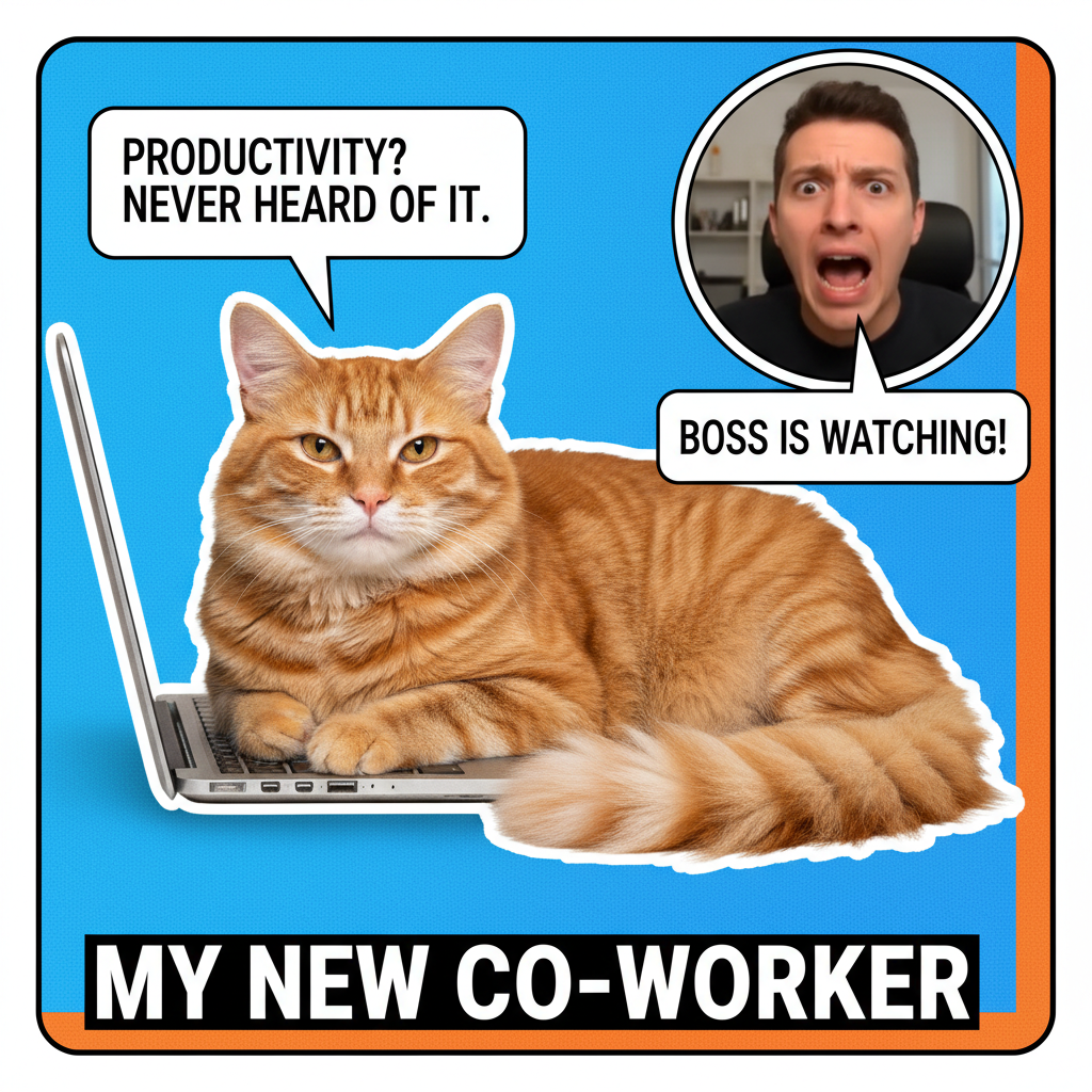 My cat just walked across my keyboard during a Zoom meeting. Client thinks I'm fluent in 'meow'.