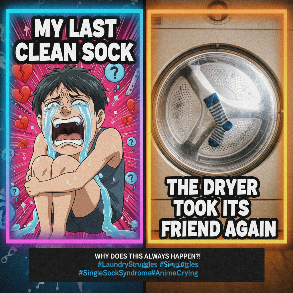 Me trying to explain my anime-level emotional reaction to losing one sock in the dryer.