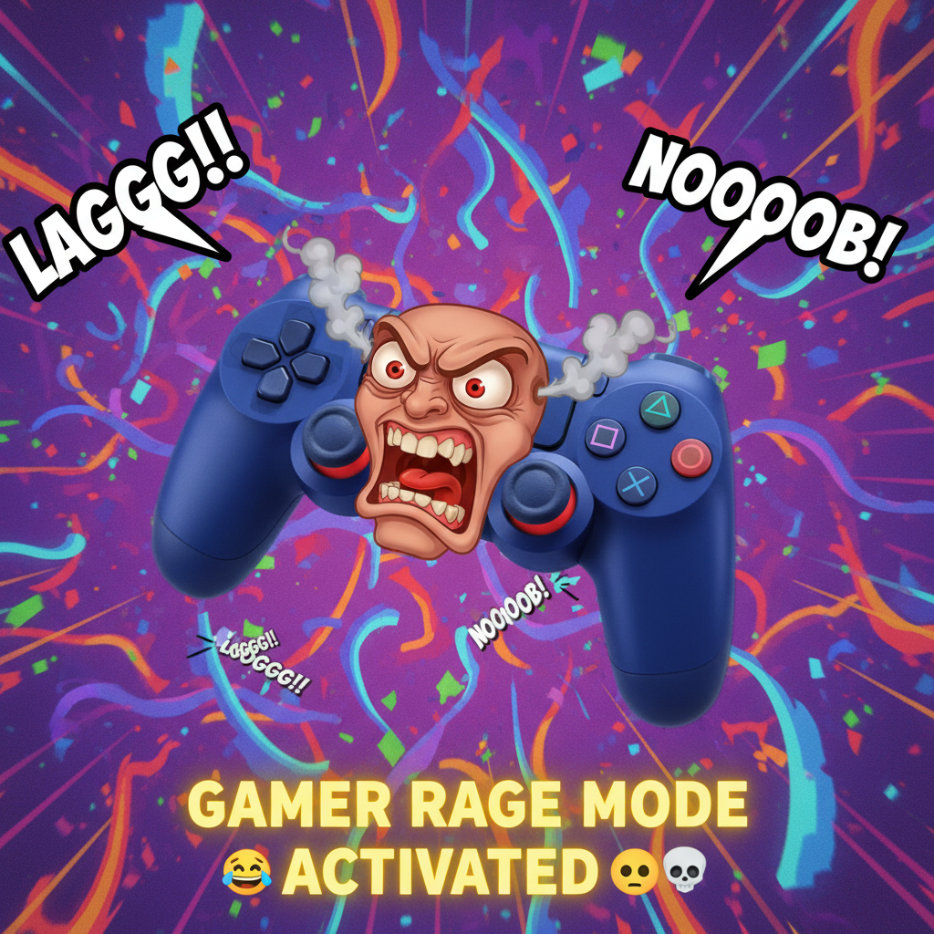 My controller just flew across the room. It wasn't me, it was the lag. #GamingRage