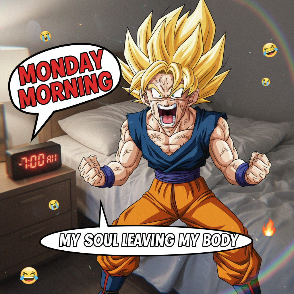 Me, when my alarm goes off: *anime character screaming in despair*