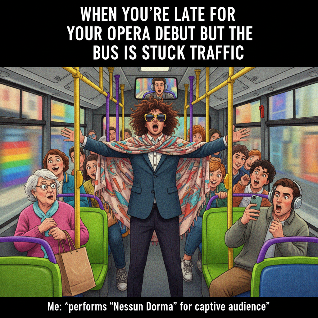 Just witnessed a full-blown opera performance on the bus. My commute is never boring.