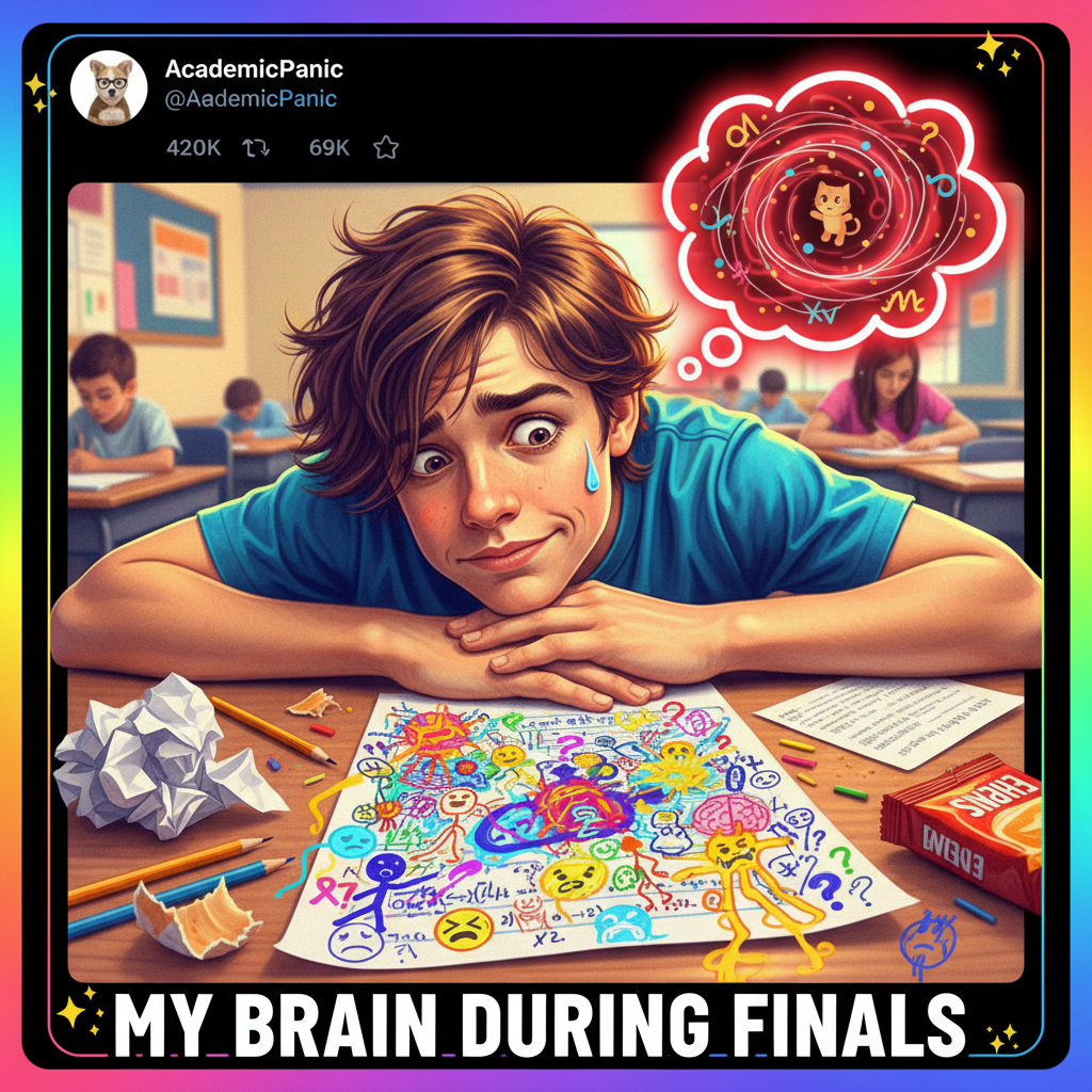 My brain during exams: 'You know this. You totally know this.' *writes nonsense* #StudentLife